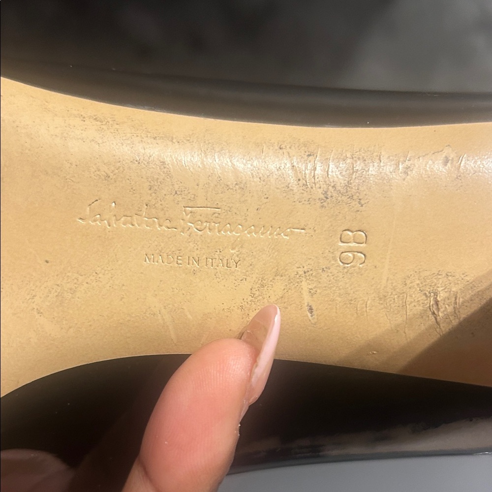 Salvatore Ferragamo Black Patent Leather Heels - Picture 5 of 9